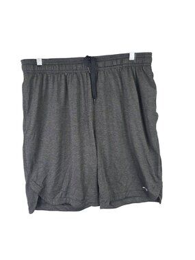 Mens bcg Gray Athletic Drawstring Shorts Elastic Waist Polyester Size XL